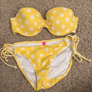 Yellow polka dot swim!